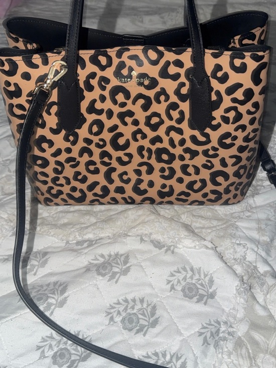 kate spade Handbags - kate spade Leopard-Print Tote in Tan and Black